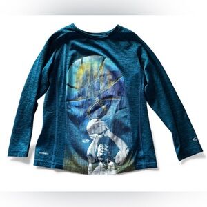 Champion Teal Long Sleeve Graphic Tee|Size 8/10